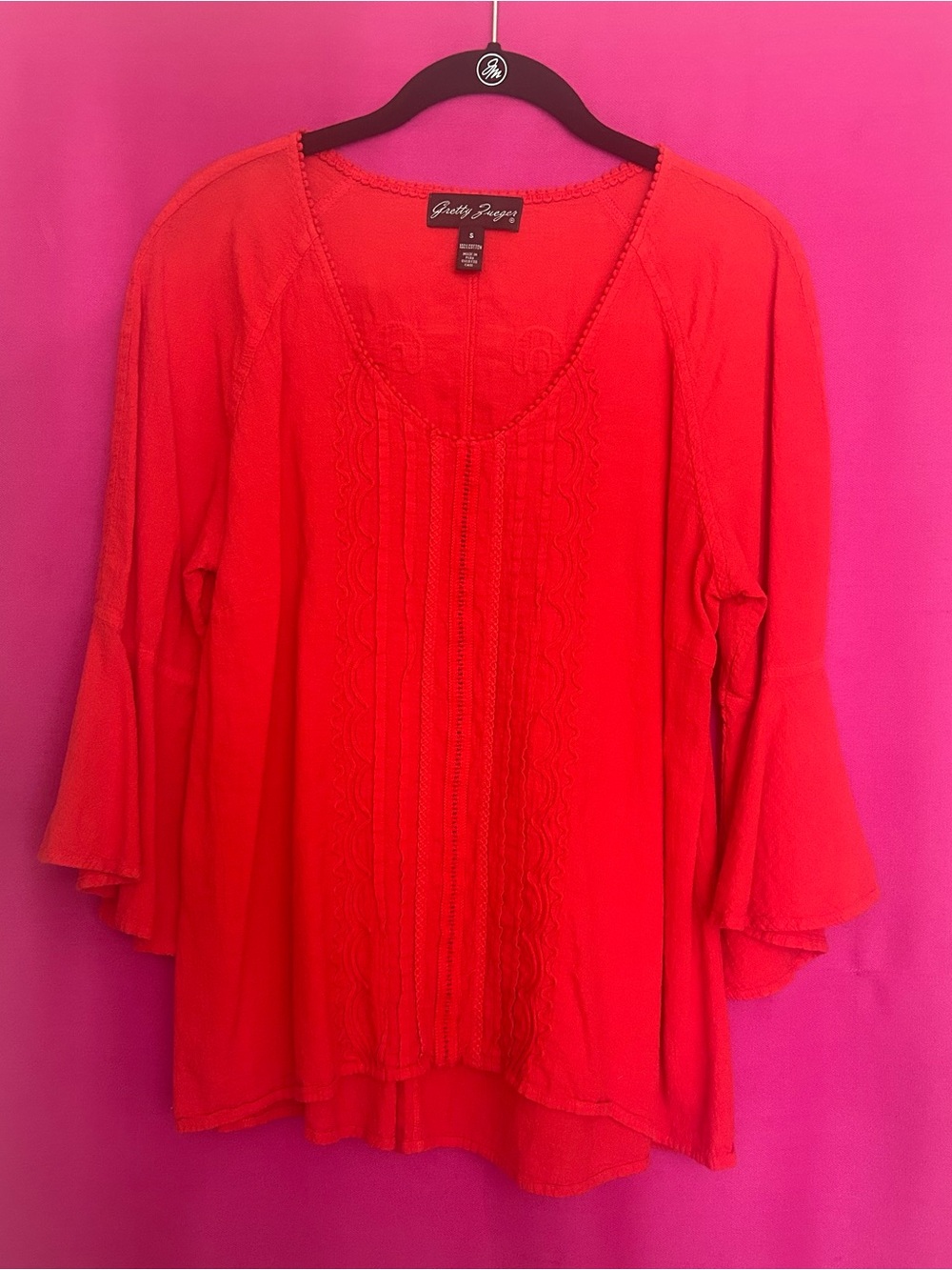 Gretty Zueger 100% Cotton Embroidered Tunic